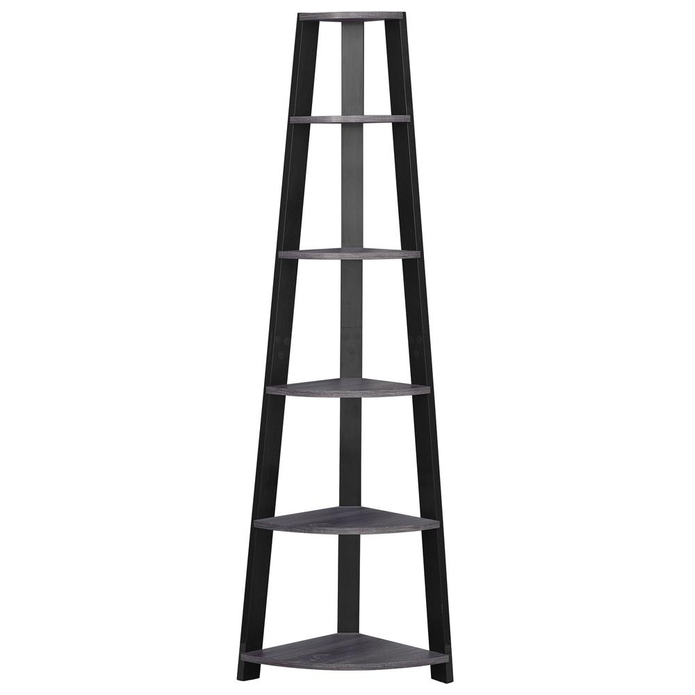 Bookshelf, Bookcase, Etagere, Corner, 5 Tier, 72H, Office, Bedroom. Picture 1