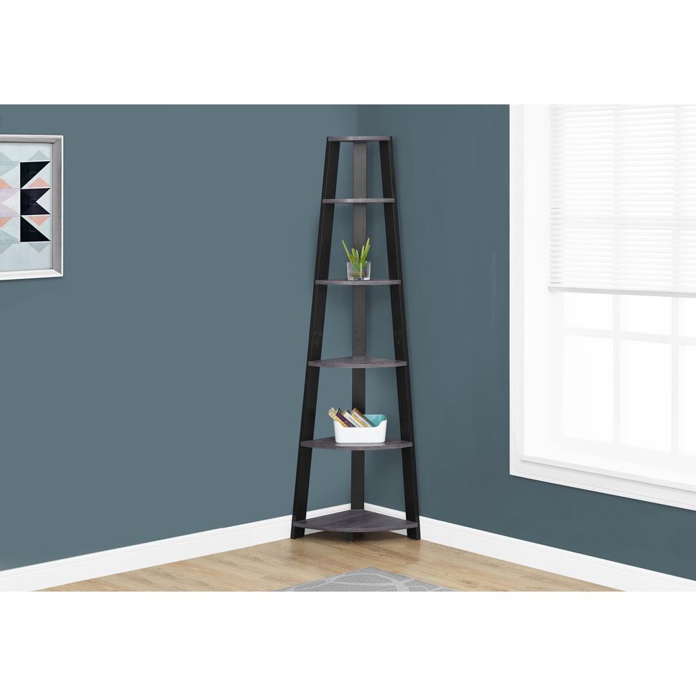 Bookshelf, Bookcase, Etagere, Corner, 5 Tier, 72H, Office, Bedroom. Picture 3