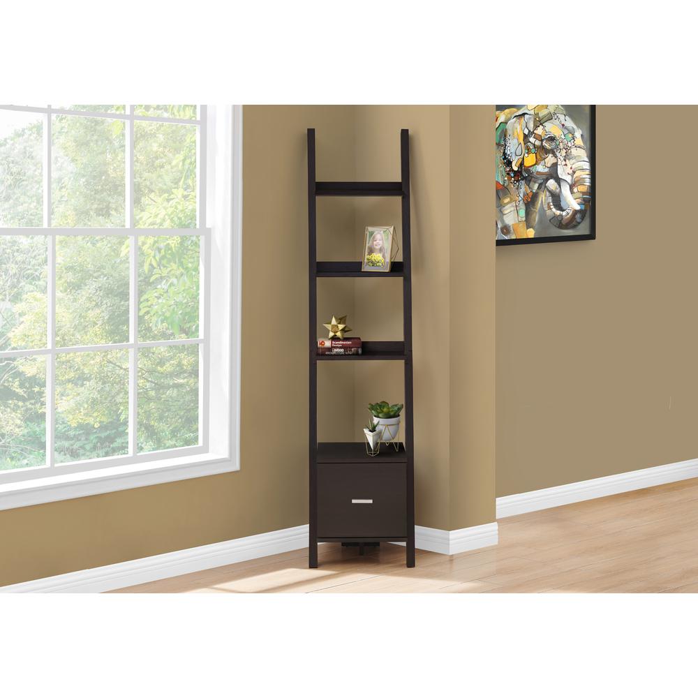 Bookshelf, Bookcase, Etagere, Corner, Ladder, 69H, Office, Bedroom. Picture 3