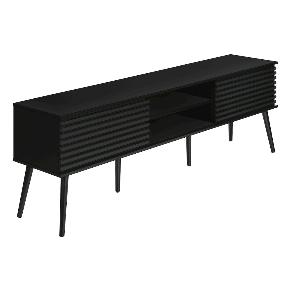 Contemporary Tv Stand in Black color. Picture 1