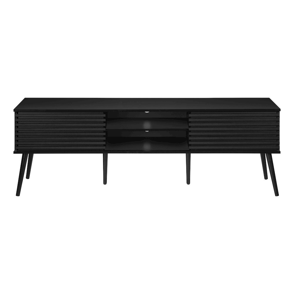 Contemporary Tv Stand in Black color. Picture 2