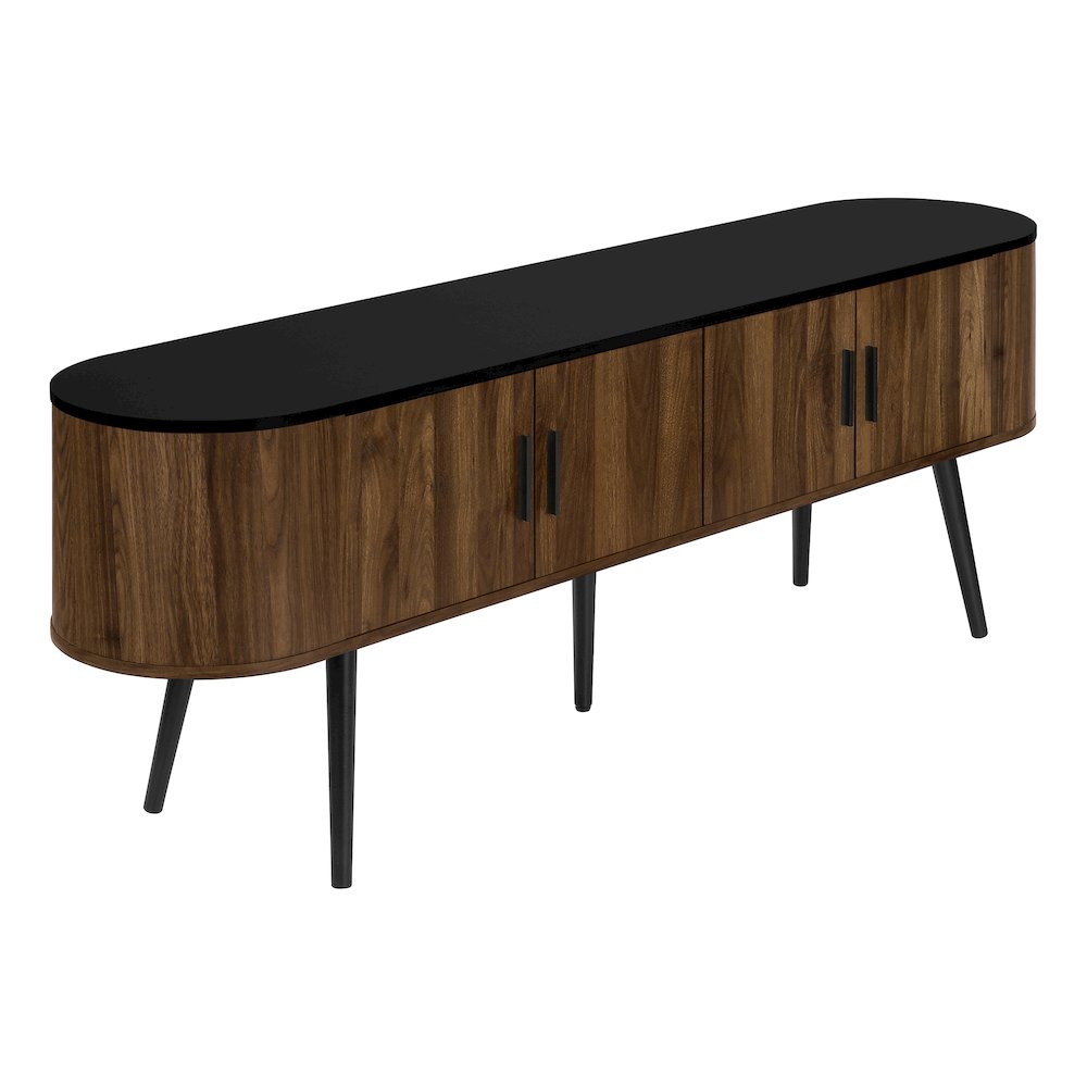 Contemporary Tv Stand in Black,Brown color. Picture 1
