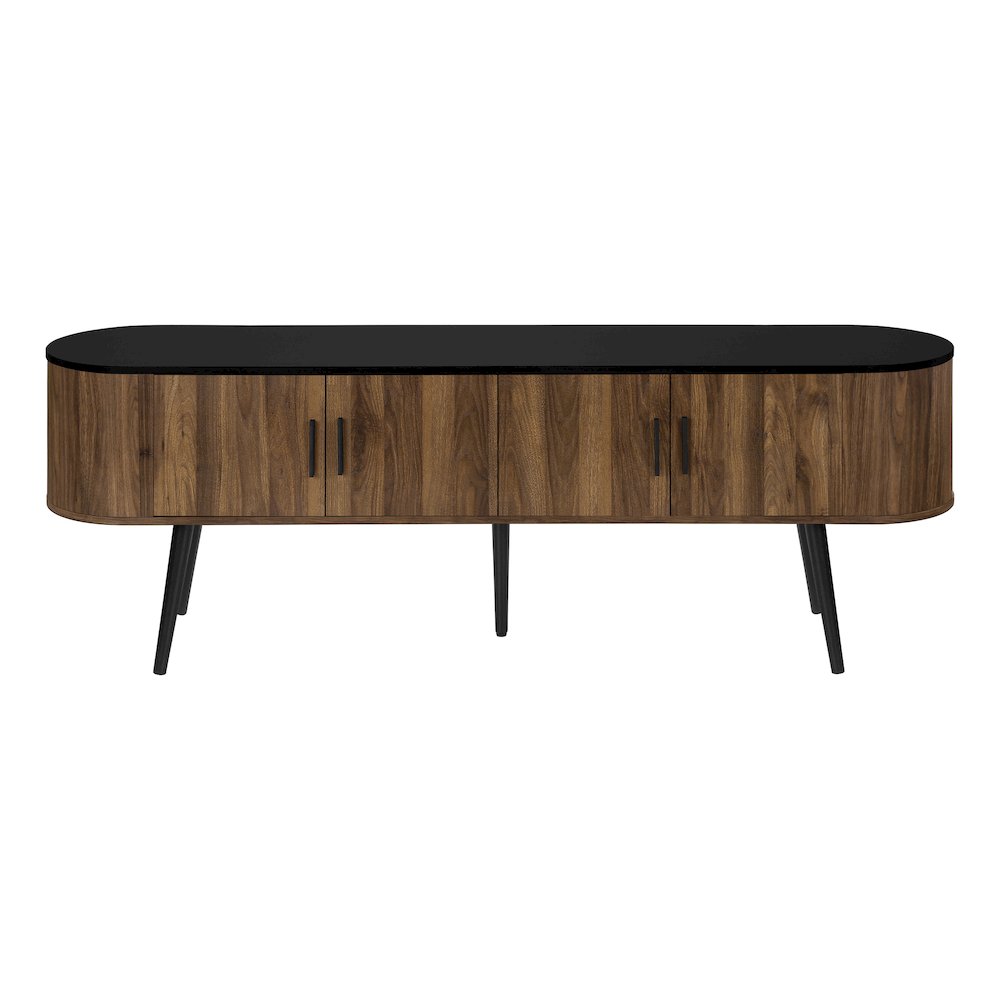 Contemporary Tv Stand in Black,Brown color. Picture 2