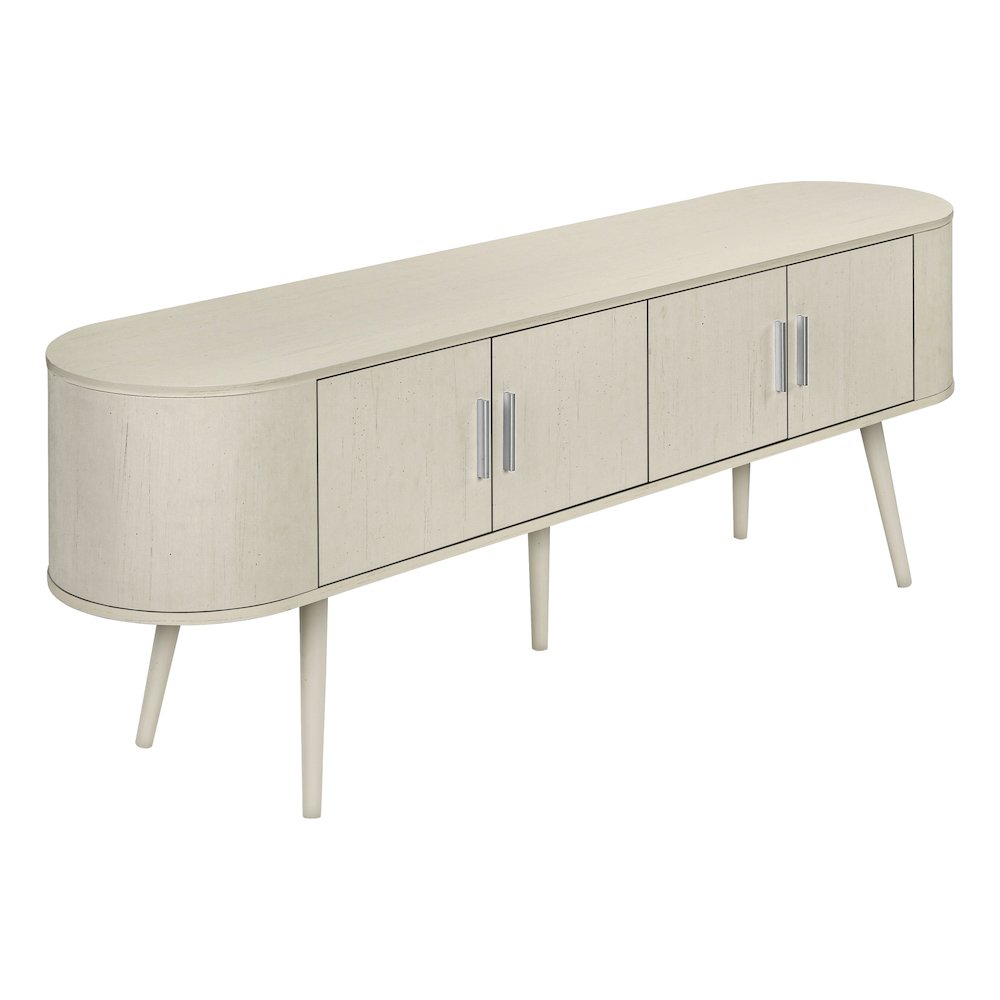 Contemporary Tv Stand in White color. Picture 1