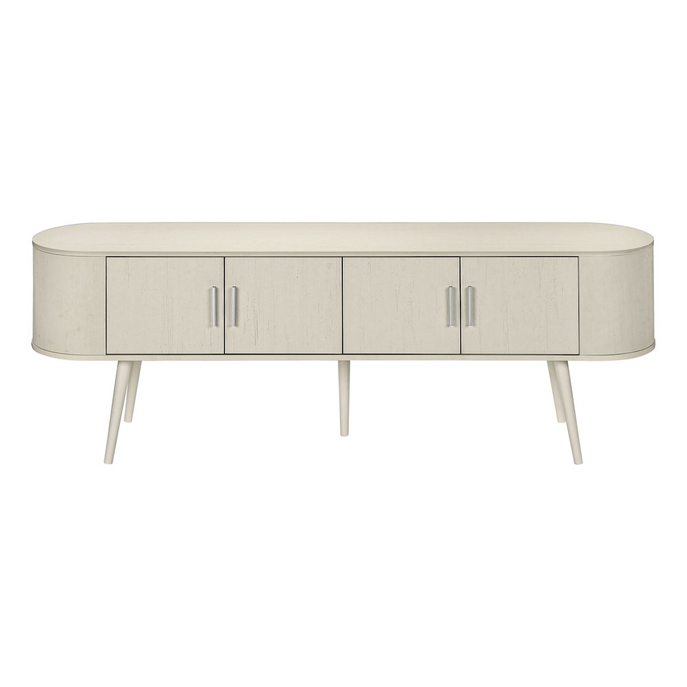 Contemporary Tv Stand in White color. Picture 2