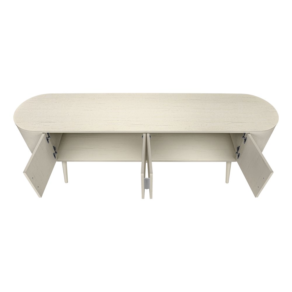 Contemporary Tv Stand in White color. Picture 5