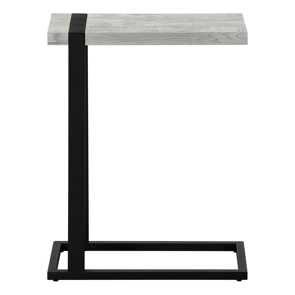 Accent Table, C-shaped, End, Side, Snack, Living Room, Bedroom, Grey Laminate. Picture 2