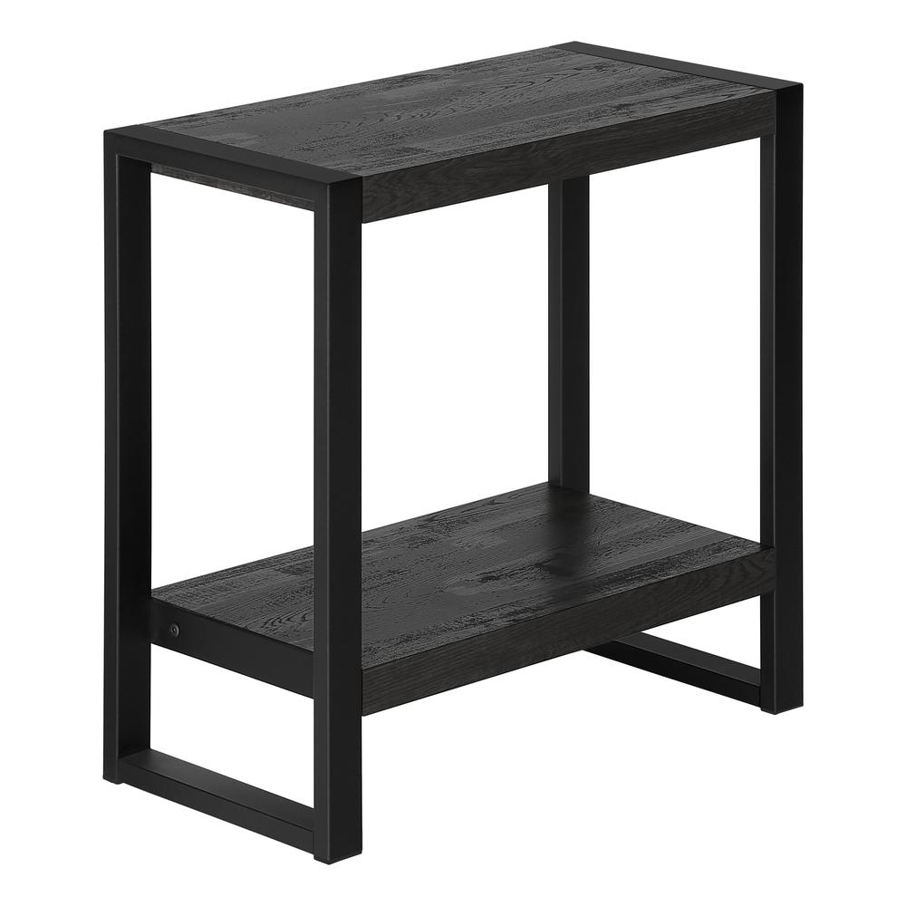 Accent Table, Side, End, Nightstand, Lamp, Living Room, Bedroom, Black Laminate. Picture 1