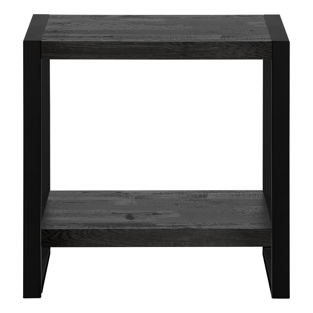 Accent Table, Side, End, Nightstand, Lamp, Living Room, Bedroom, Black Laminate. Picture 4