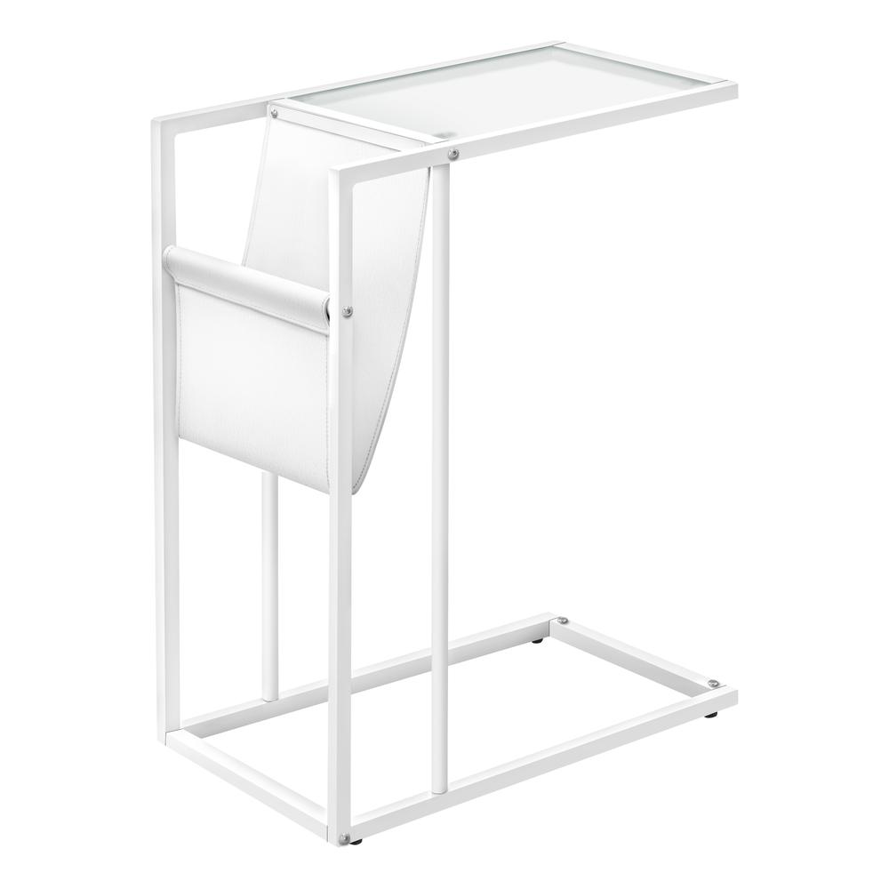 Accent Table, C-shaped, End, Side, Snack, Magazine Storage, Living Room. Picture 1