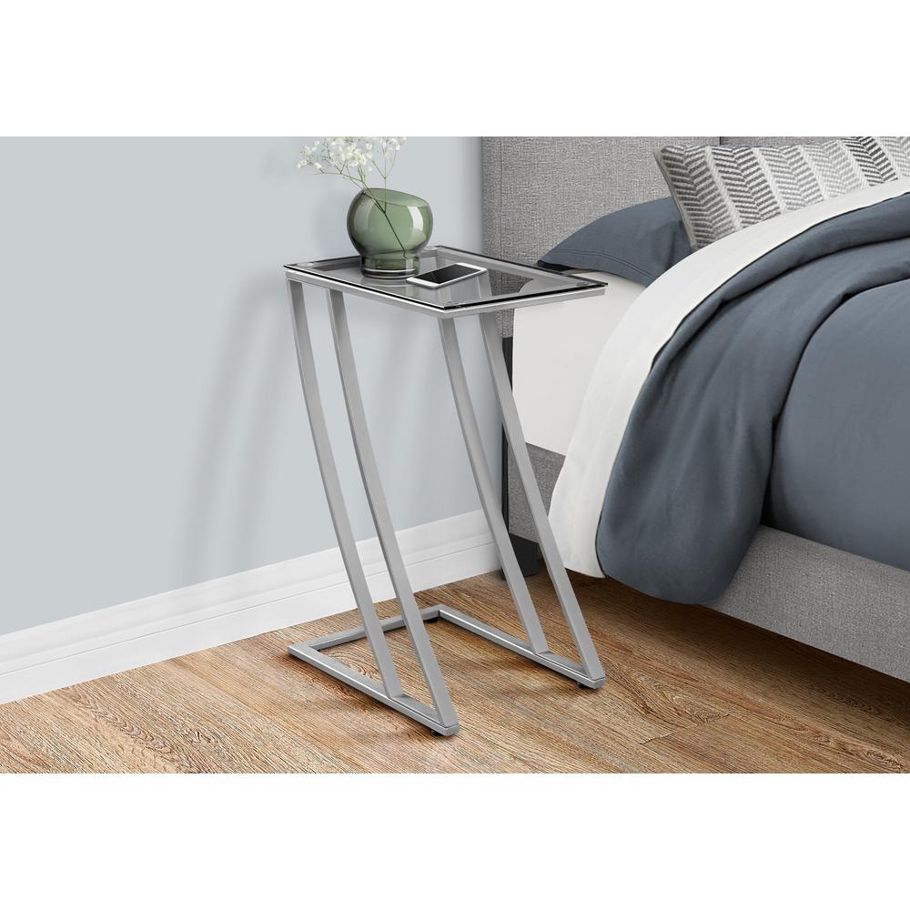 Accent Table, C-shaped, End, Side, Snack, Living Room, Bedroom. Picture 3