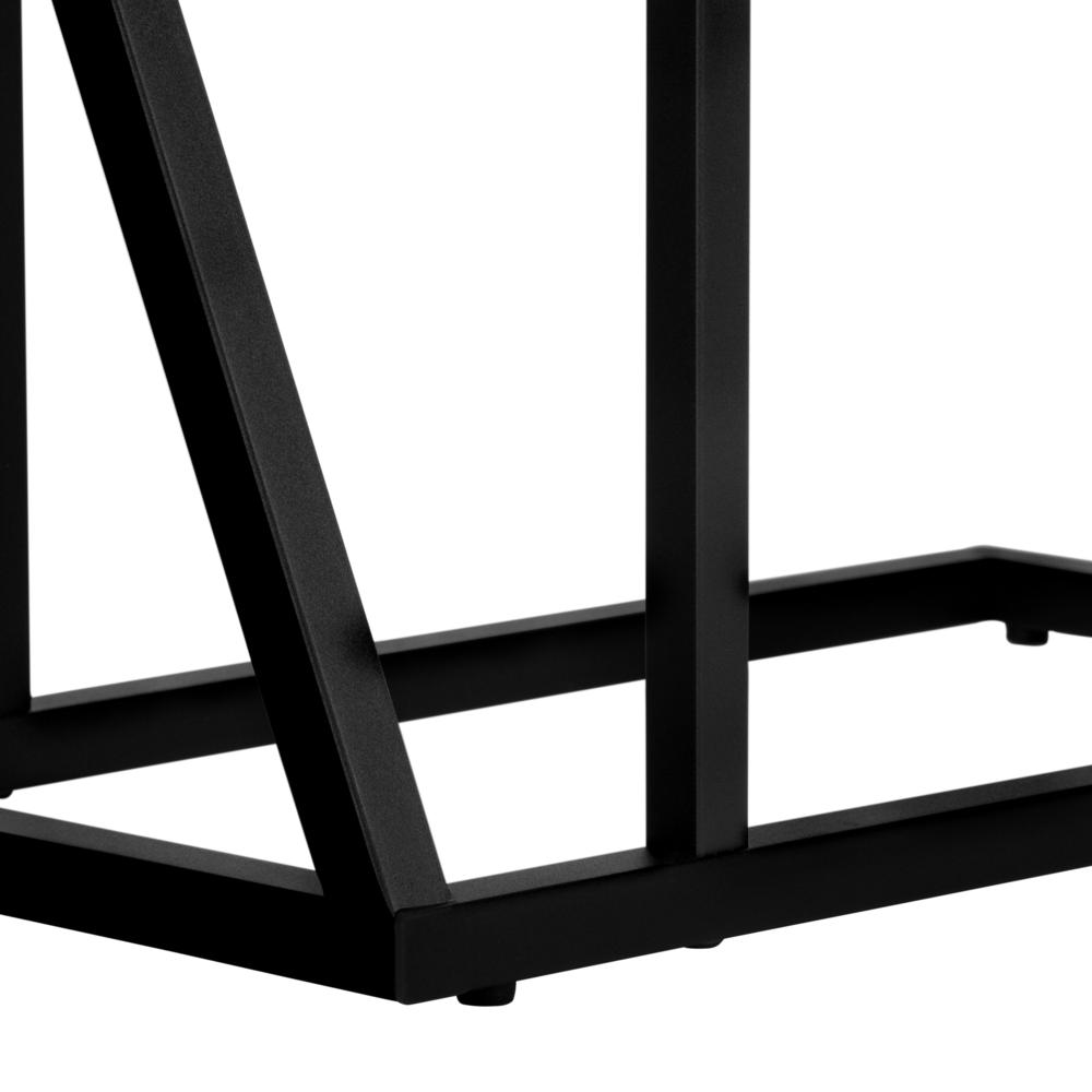 Accent Table, C-shaped, End, Side, Snack, Living Room, Bedroom, Black Laminate. Picture 7