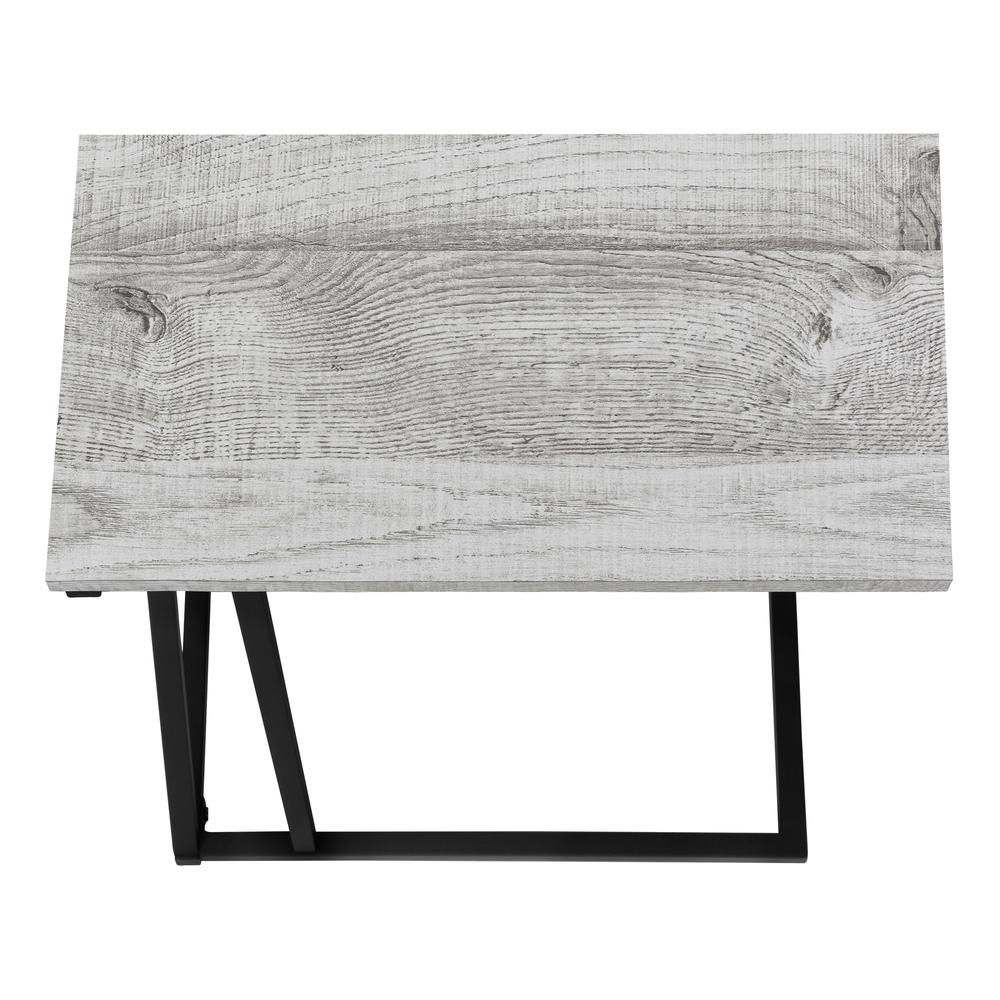 Accent Table, C-shaped, End, Side, Snack, Living Room, Bedroom, Grey Laminate. Picture 5