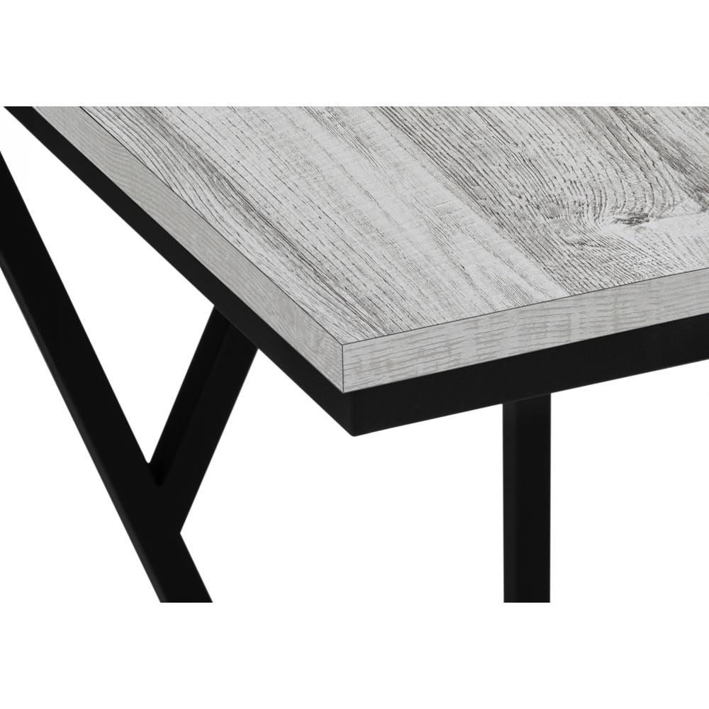 Accent Table, C-shaped, End, Side, Snack, Living Room, Bedroom, Grey Laminate. Picture 6