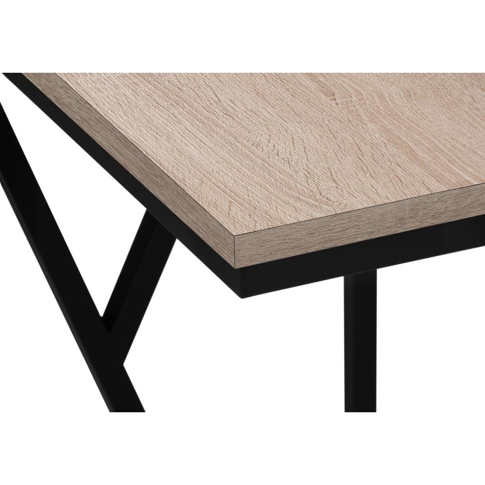Accent Table, C-shaped, End, Side, Snack, Living Room, Bedroom, Brown Laminate. Picture 6