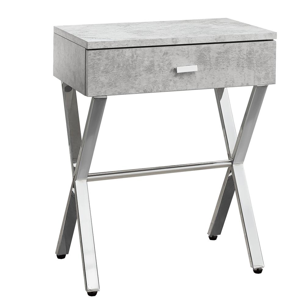 Accent Table, Side, End, Nightstand, Lamp, Storage Drawer, Living Room, Bedroom. Picture 1