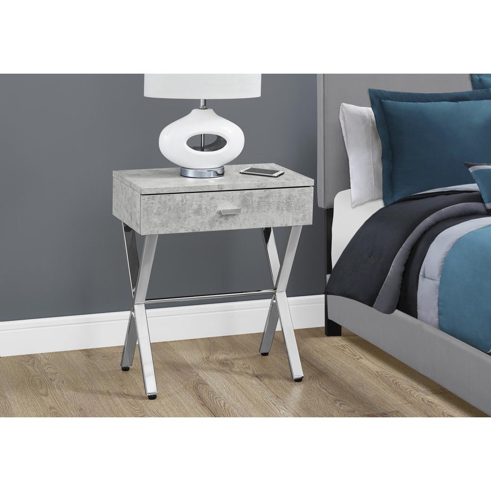 Accent Table, Side, End, Nightstand, Lamp, Storage Drawer, Living Room, Bedroom. Picture 3