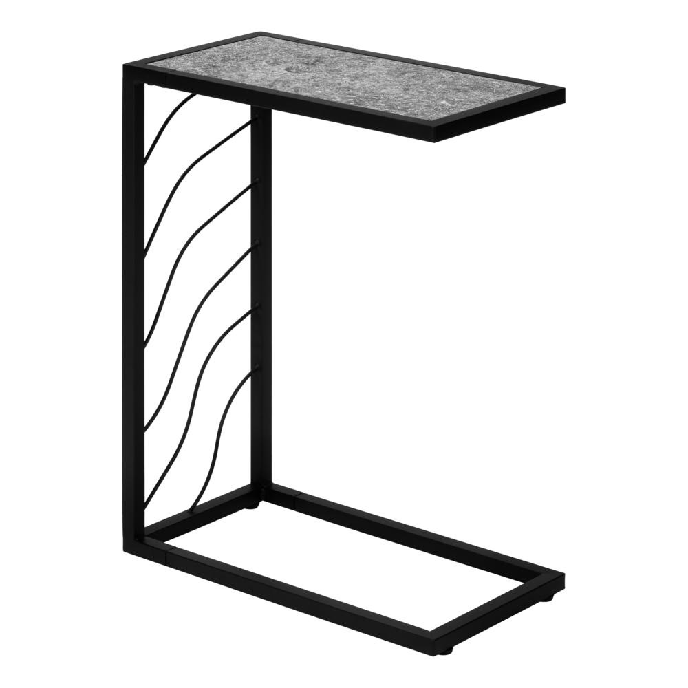 Accent Table, C-shaped, End, Side, Snack, Living Room, Bedroom. Picture 1