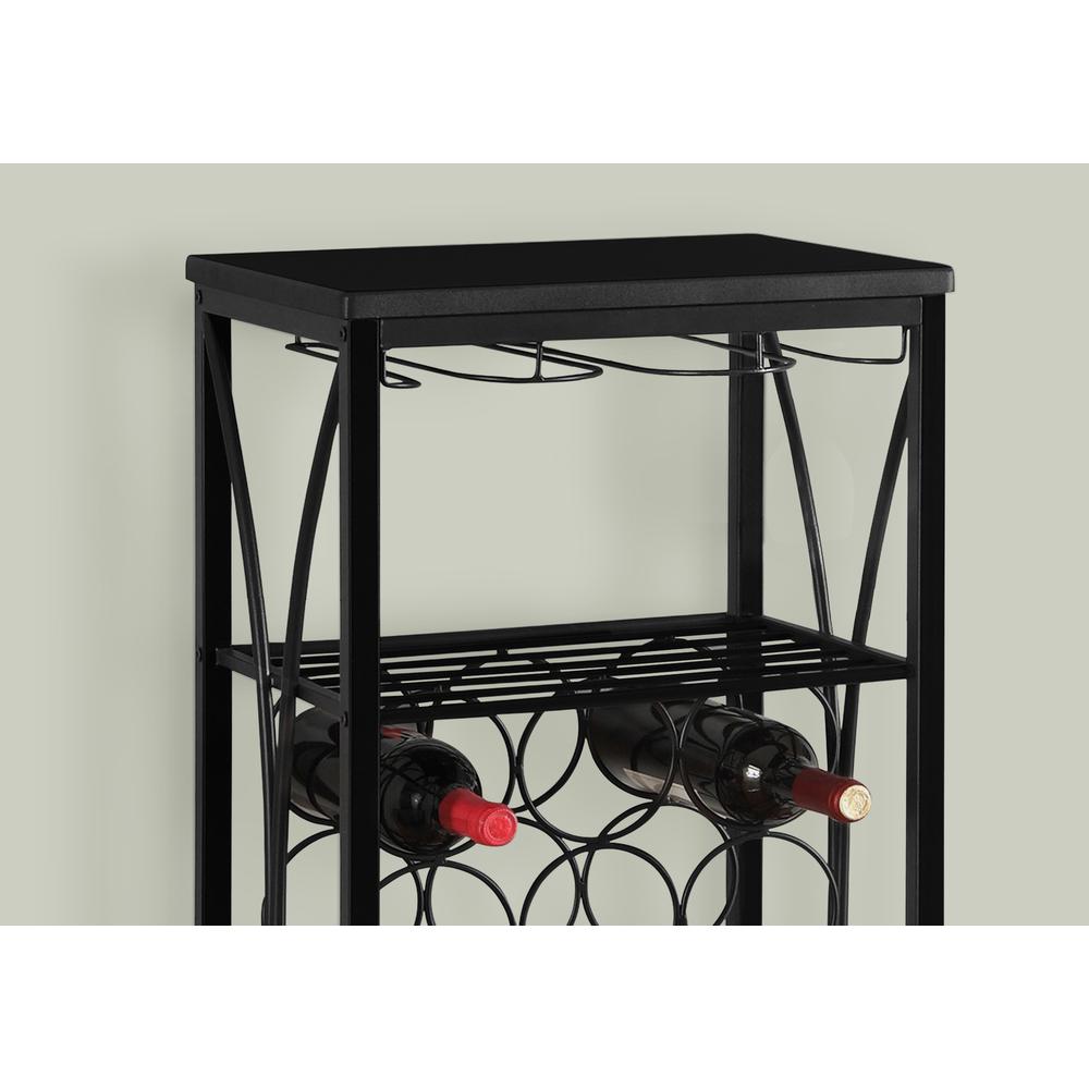Home Bar, Wine Rack, Black Metal, Transitional. Picture 3