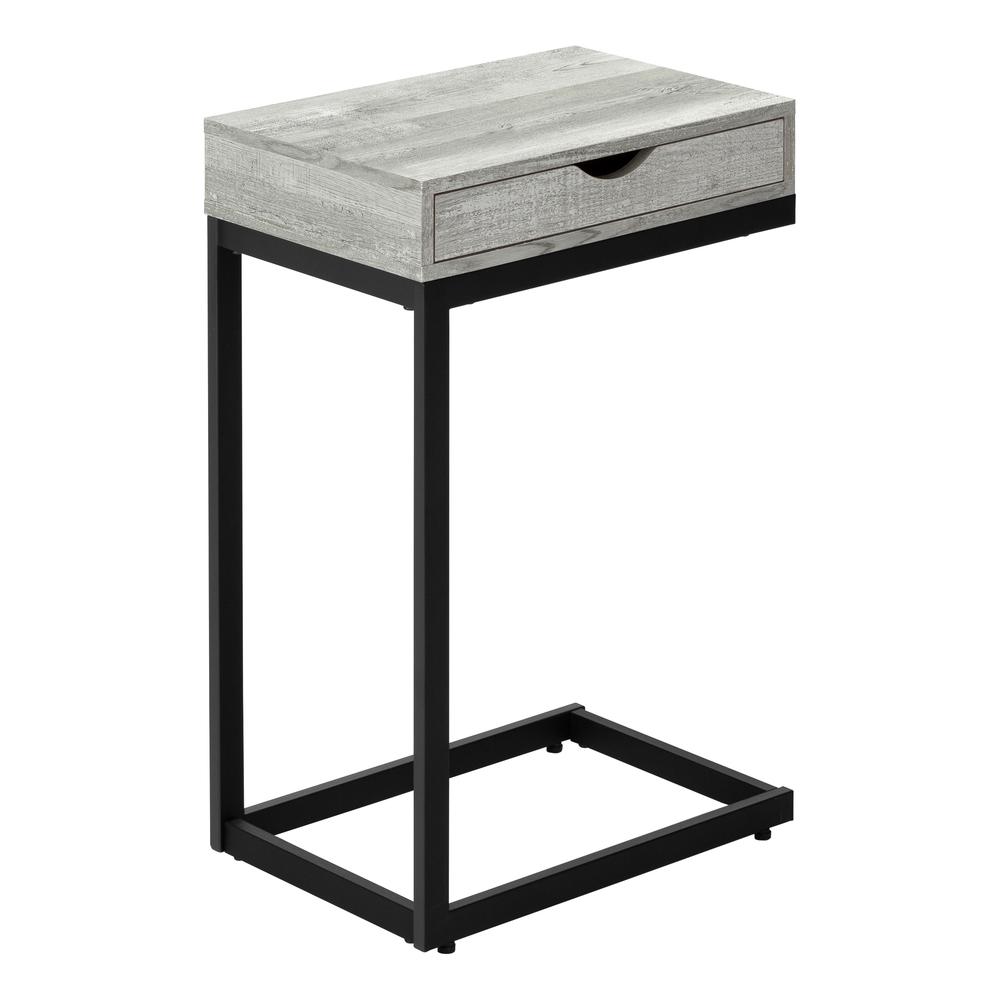 Accent Table, C-shaped, End, Side, Snack, Storage Drawer, Living Room. Picture 1