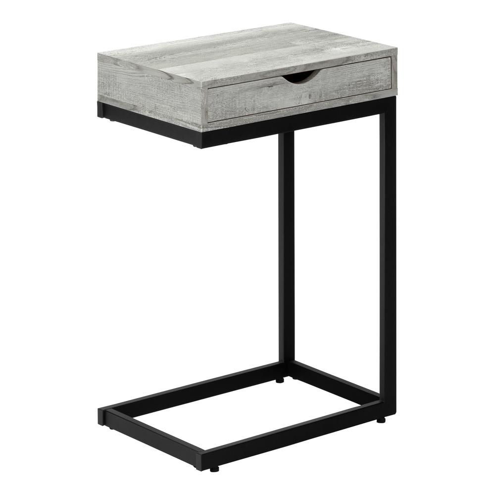 Accent Table, C-shaped, End, Side, Snack, Storage Drawer, Living Room. Picture 4