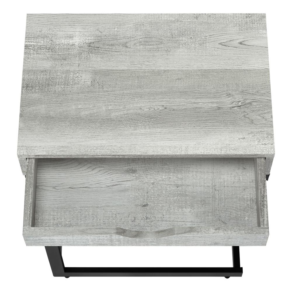 Accent Table, C-shaped, End, Side, Snack, Storage Drawer, Living Room. Picture 5