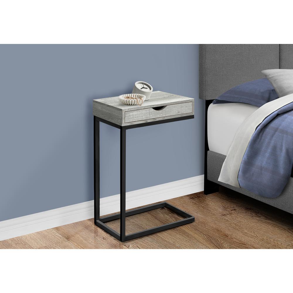 Accent Table, C-shaped, End, Side, Snack, Storage Drawer, Living Room. Picture 10