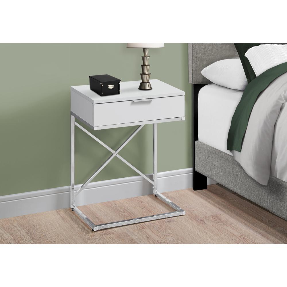 Accent Table, Side, End, Nightstand, Lamp, Storage Drawer, Living Room, Bedroom. Picture 3