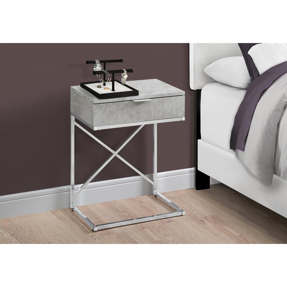 Accent Table, Side, End, Nightstand, Lamp, Storage Drawer, Living Room, Bedroom. Picture 3