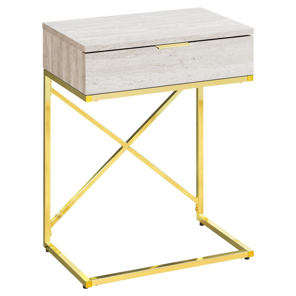 Accent Table, Side, End, Nightstand, Lamp, Storage Drawer, Living Room, Bedroom. Picture 1