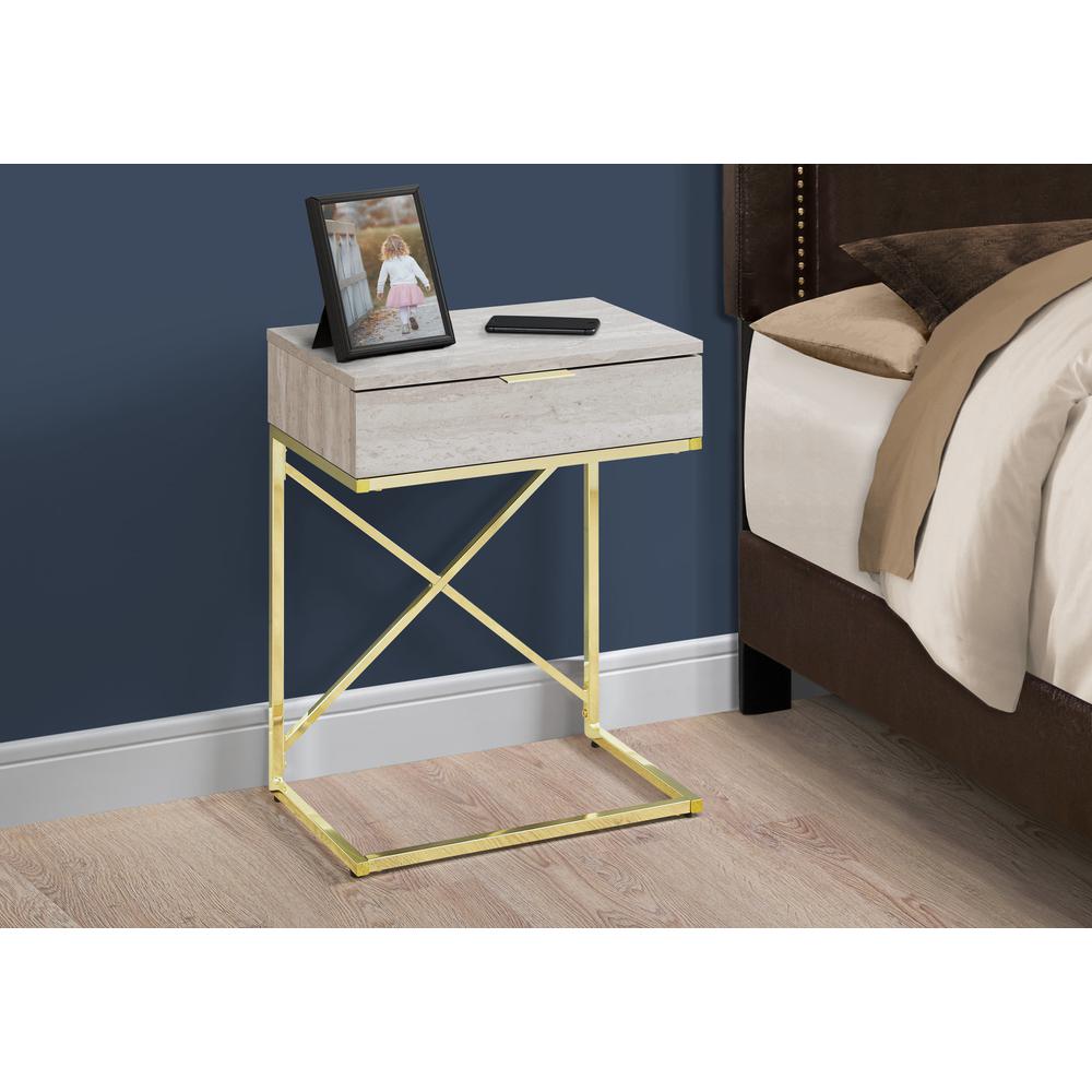 Accent Table, Side, End, Nightstand, Lamp, Storage Drawer, Living Room, Bedroom. Picture 3