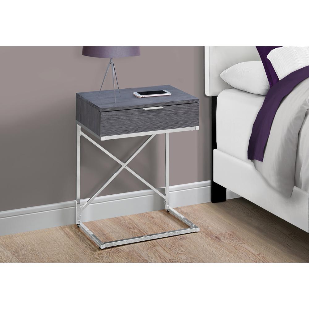 Accent Table, Side, End, Nightstand, Lamp, Storage Drawer, Living Room, Bedroom. Picture 3
