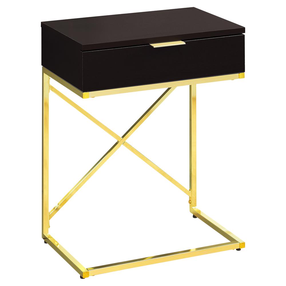 Accent Table, Side, End, Nightstand, Lamp, Storage Drawer, Living Room, Bedroom. Picture 1