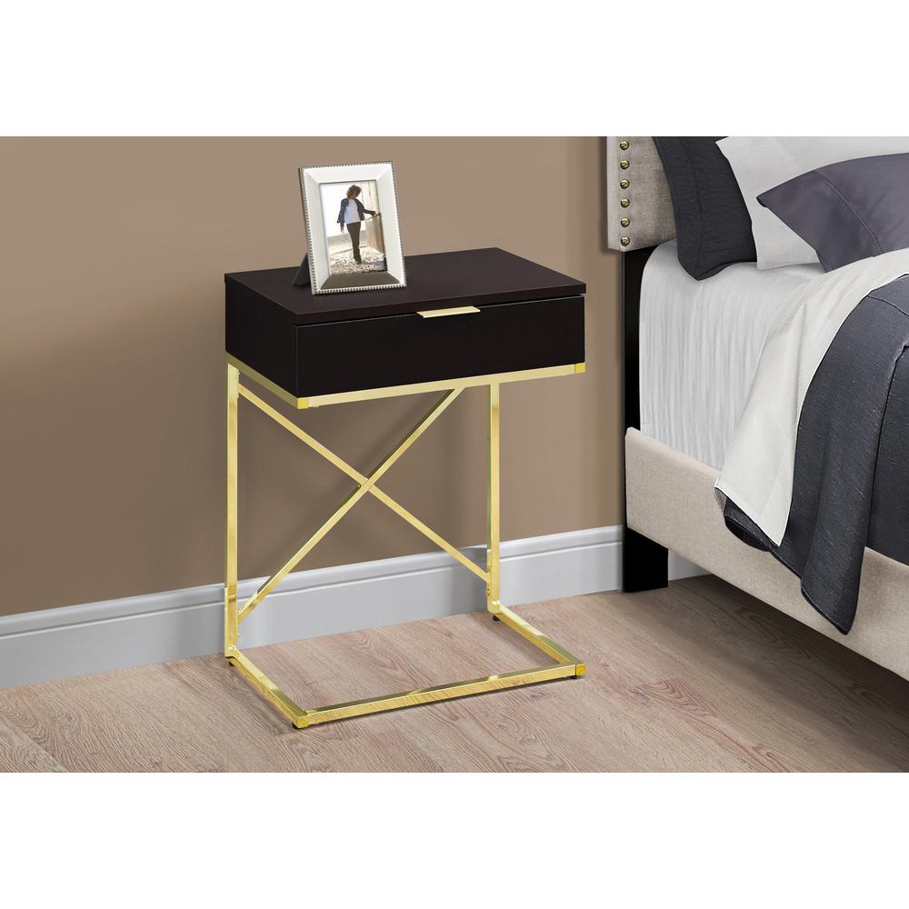 Accent Table, Side, End, Nightstand, Lamp, Storage Drawer, Living Room, Bedroom. Picture 3