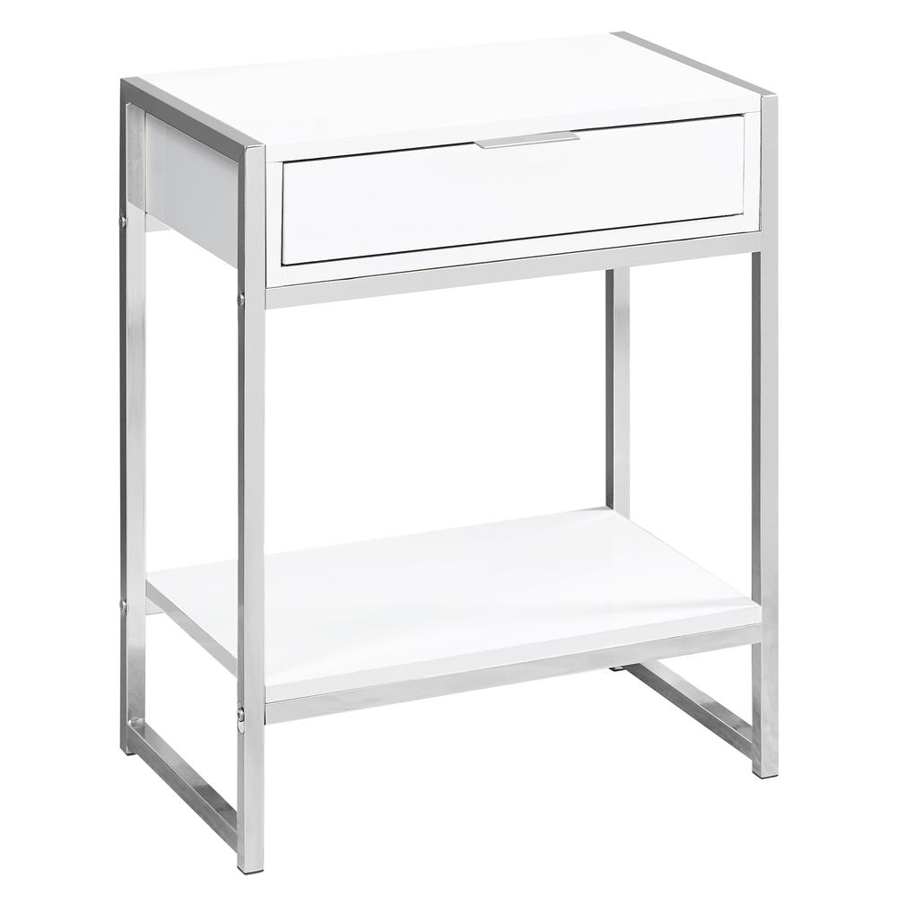 Accent Table, Side, End, Nightstand, Lamp, Storage Drawer, Living Room, Bedroom. Picture 1