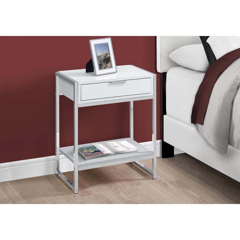 Accent Table, Side, End, Nightstand, Lamp, Storage Drawer, Living Room, Bedroom. Picture 3