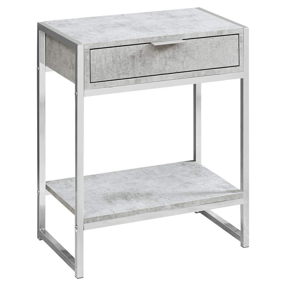 Accent Table, Side, End, Nightstand, Lamp, Storage Drawer, Living Room, Bedroom. Picture 1