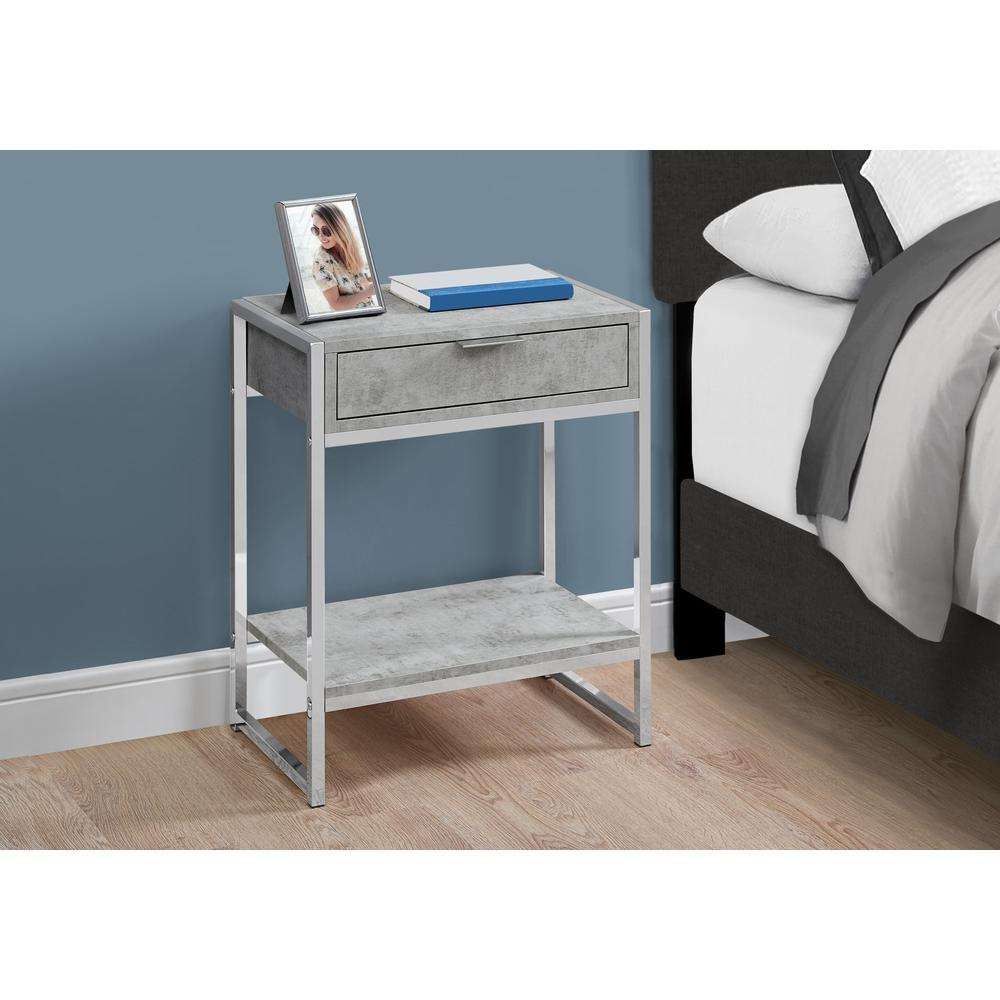 Accent Table, Side, End, Nightstand, Lamp, Storage Drawer, Living Room, Bedroom. Picture 3