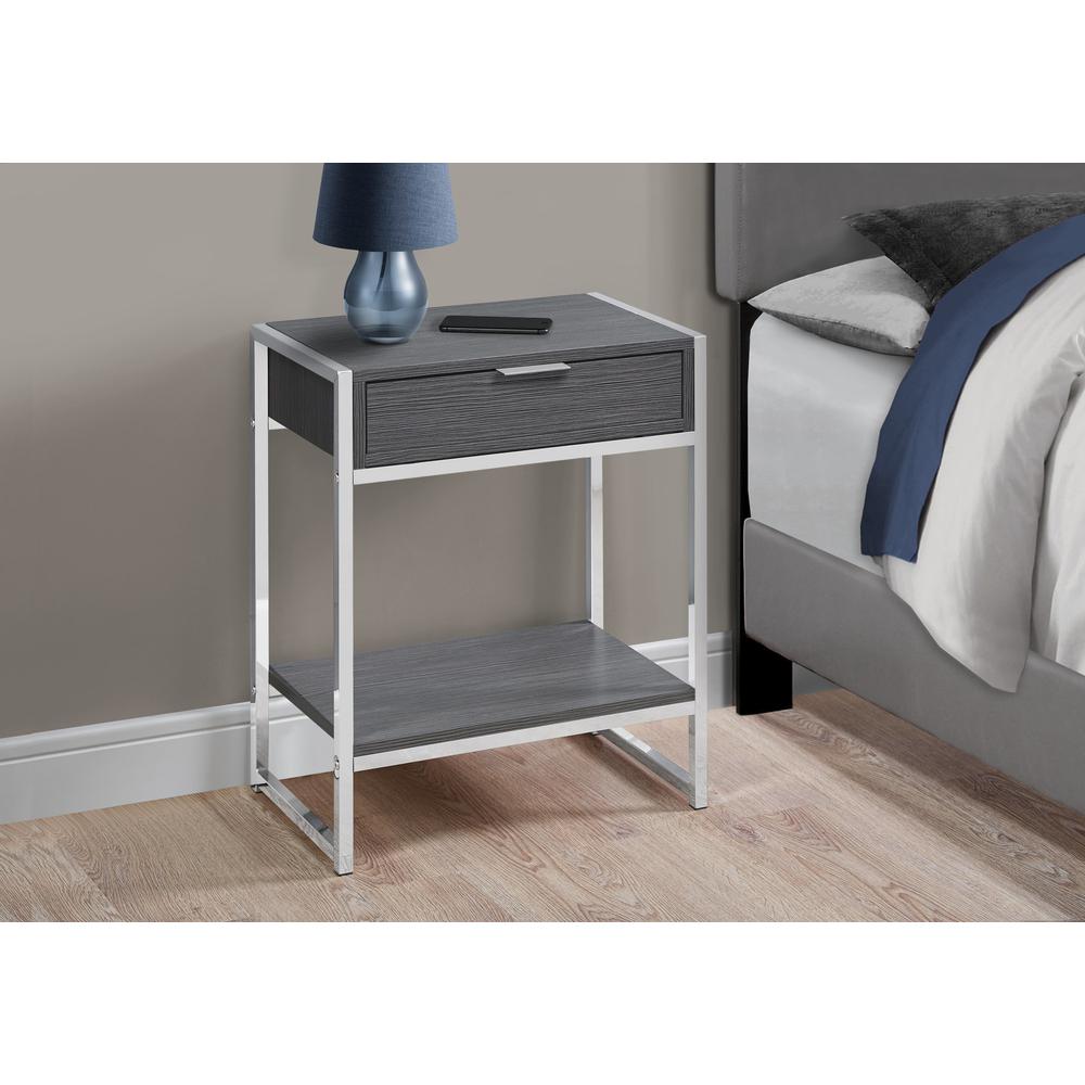 Accent Table, Side, End, Nightstand, Lamp, Storage Drawer, Living Room, Bedroom. Picture 3
