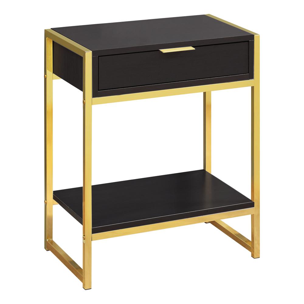 Accent Table, Side, End, Nightstand, Lamp, Storage Drawer, Living Room, Bedroom. Picture 1