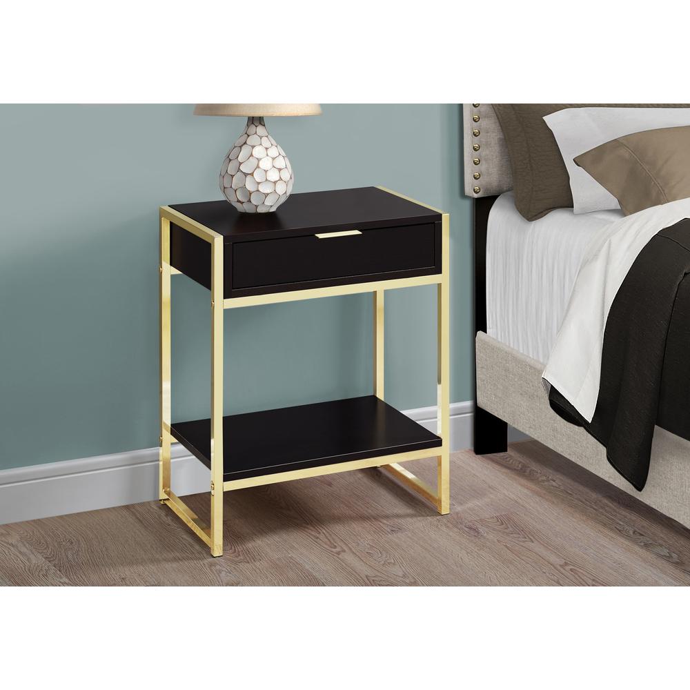 Accent Table, Side, End, Nightstand, Lamp, Storage Drawer, Living Room, Bedroom. Picture 3