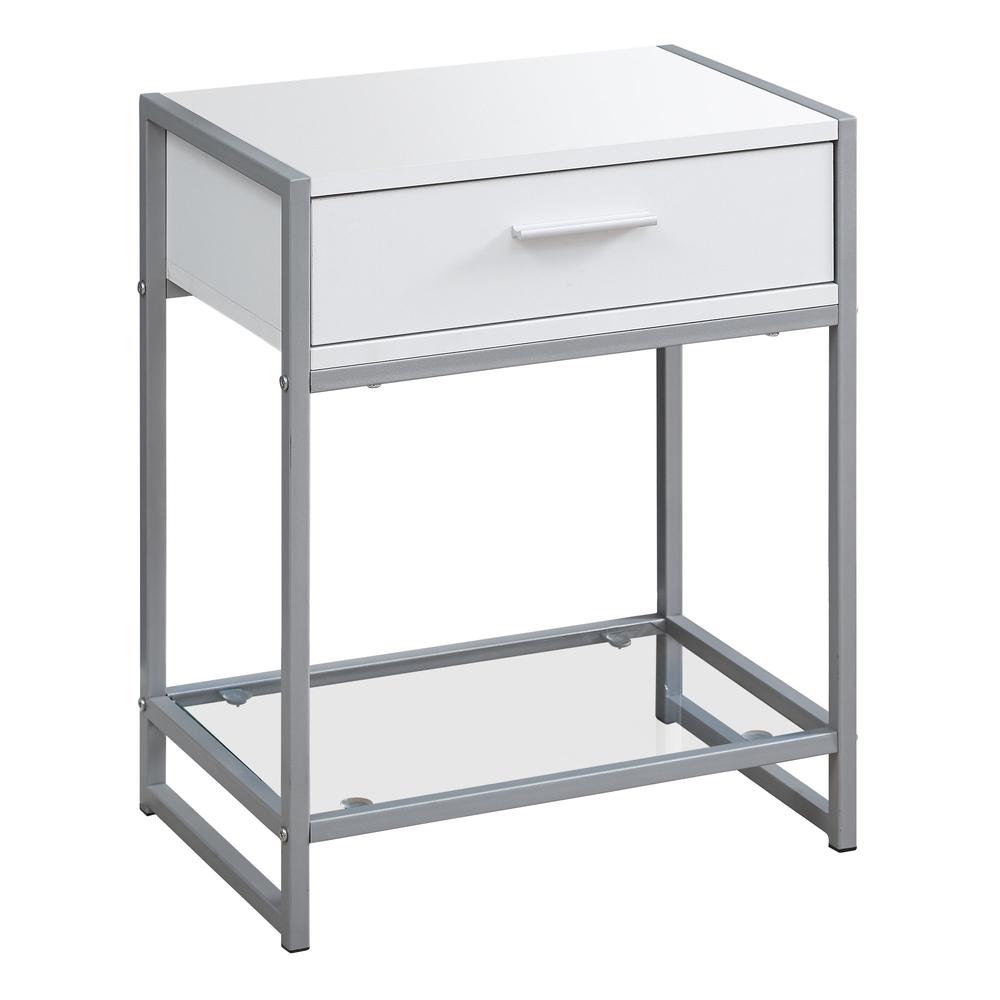 Accent Table, Side, End, Nightstand, Lamp, Storage Drawer, Living Room, Bedroom. Picture 1