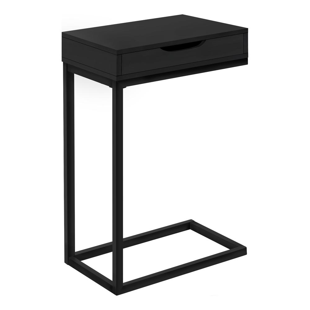 Accent Table, C-shaped, End, Side, Snack, Storage Drawer, Living Room. Picture 1