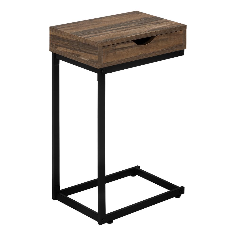 Accent Table, C-shaped, End, Side, Snack, Storage Drawer, Living Room. Picture 1