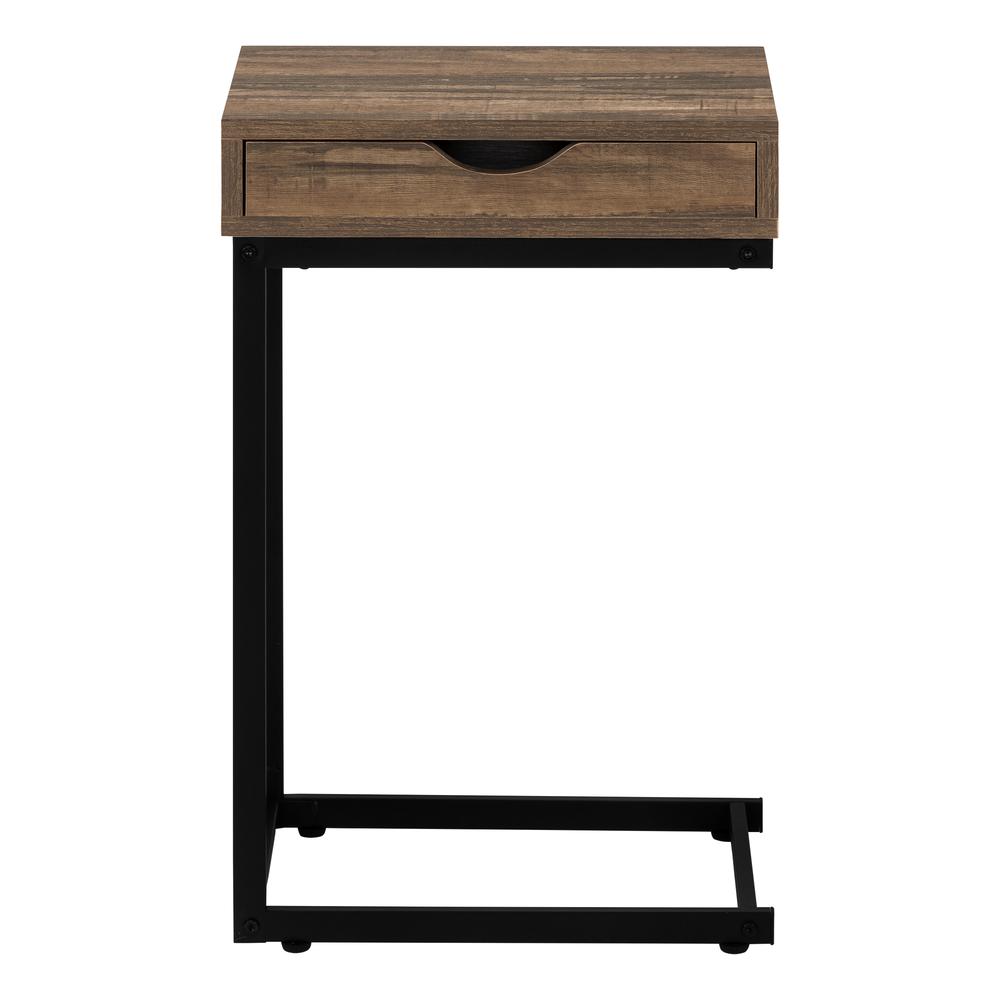 Accent Table, C-shaped, End, Side, Snack, Storage Drawer, Living Room. Picture 2