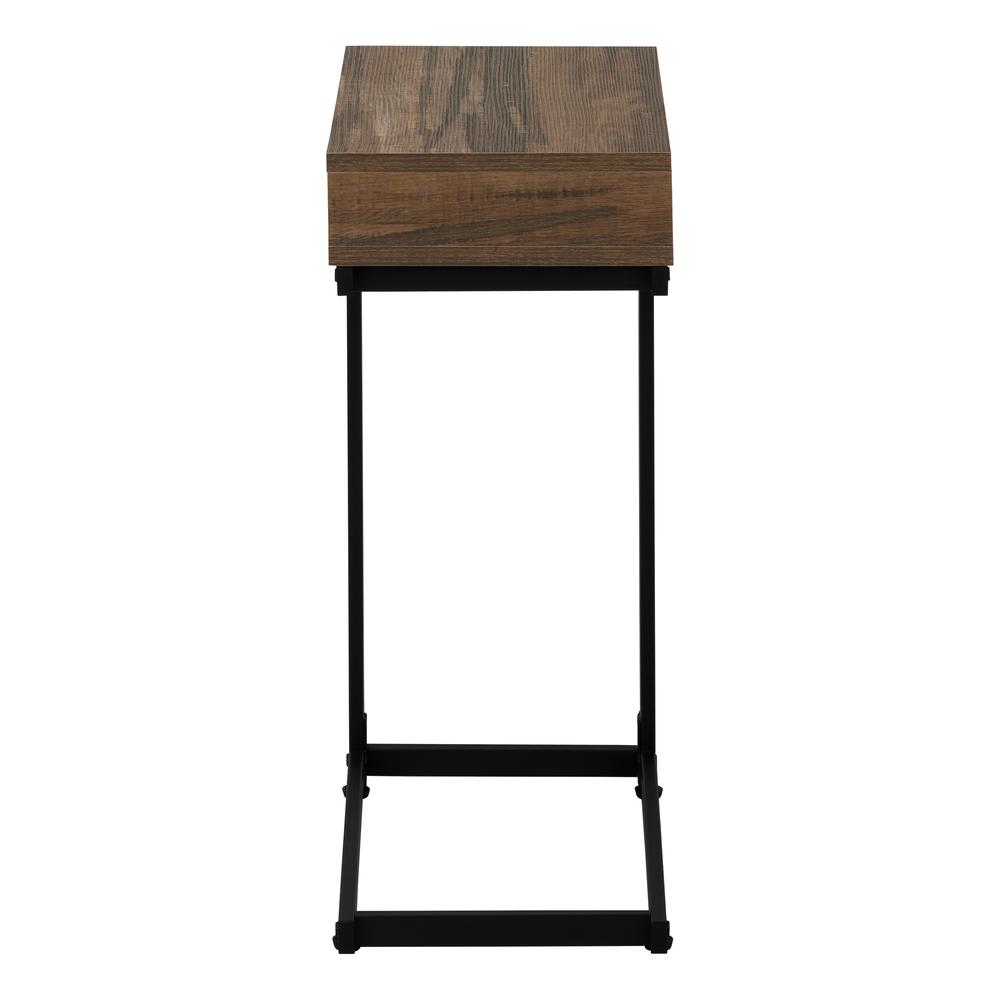 Accent Table, C-shaped, End, Side, Snack, Storage Drawer, Living Room. Picture 3