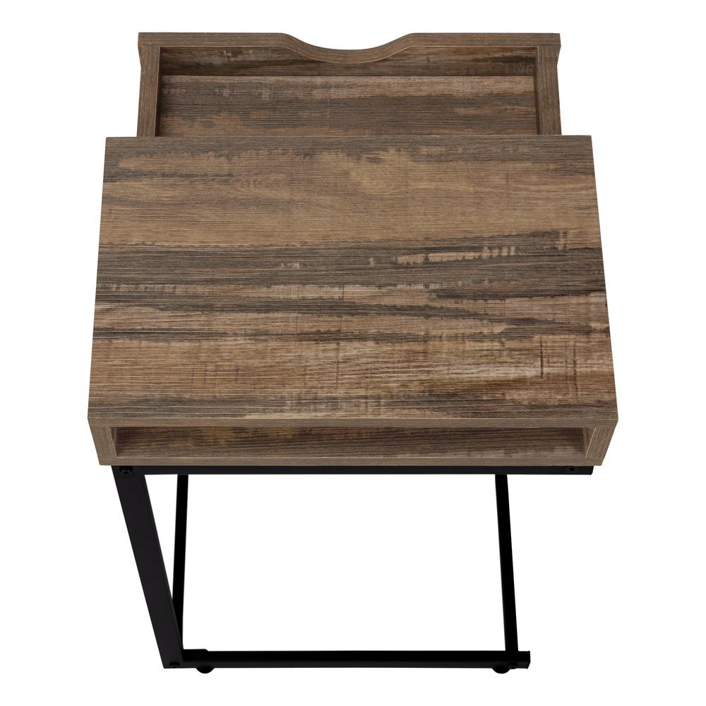 Accent Table, C-shaped, End, Side, Snack, Storage Drawer, Living Room. Picture 6
