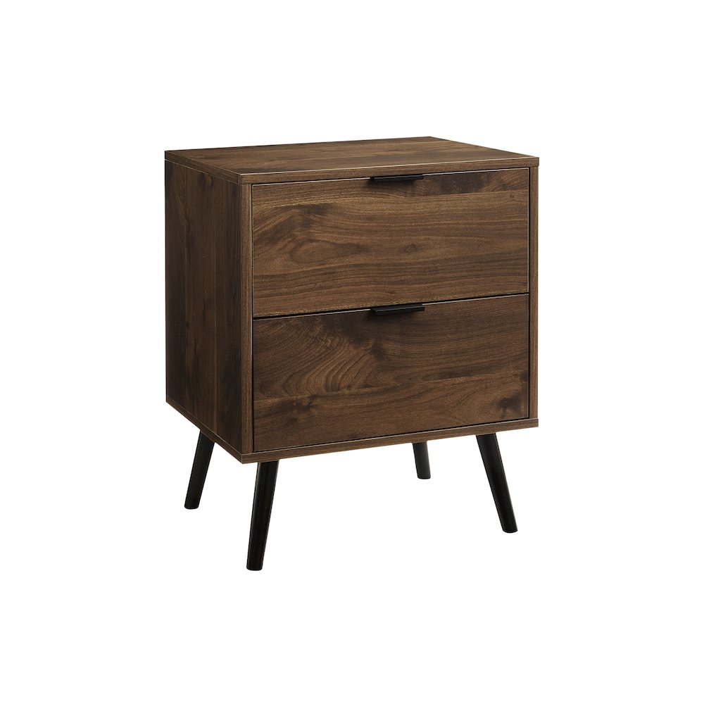 Accent Table, Storage Drawer, Walnut Laminate, Modern, Contemporary. Picture 1