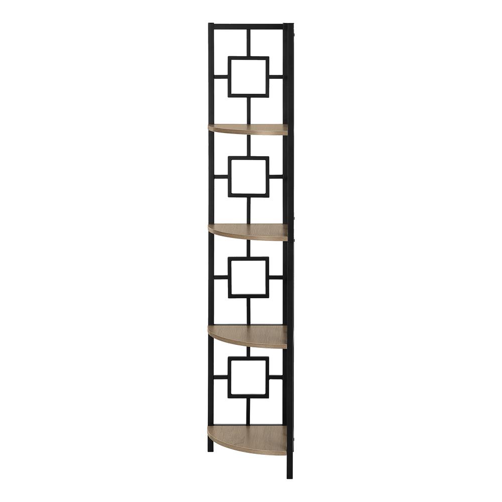 Bookshelf, Bookcase, Etagere, Corner, 4 Tier, 62H, Office, Bedroom. Picture 2