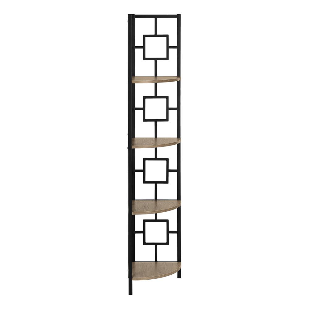 Bookshelf, Bookcase, Etagere, Corner, 4 Tier, 62H, Office, Bedroom. Picture 4